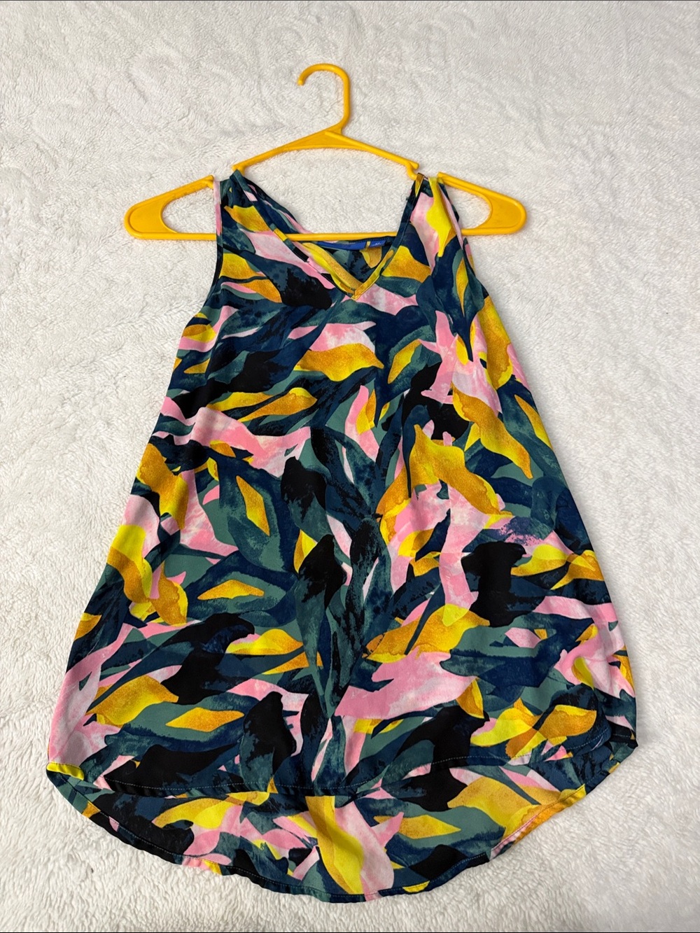 Apt. 9 Leaf-Print Sleeveless Dress in Pink, Yellow & Navy